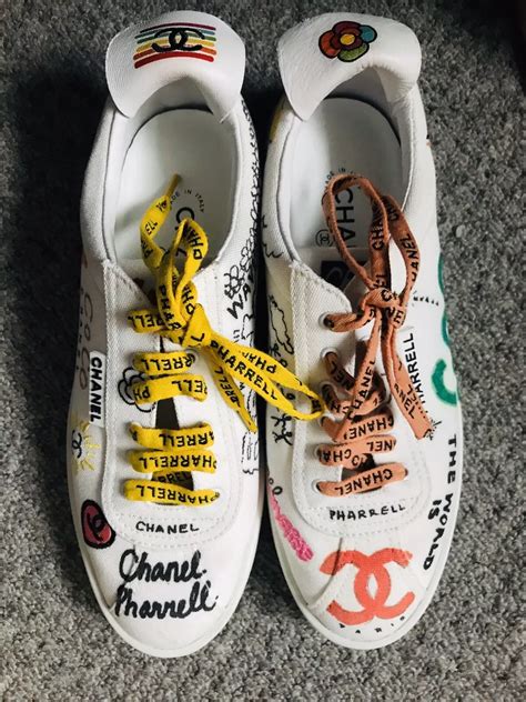 chanel pharrell sneakers ebay|Chanel men sneakers for sale.